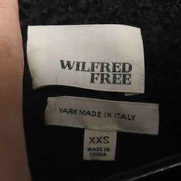 WILFRED FREE Kroes Mohair Wool Acrylic Blend Eyelash Black Sweater - Picture 3 of 7